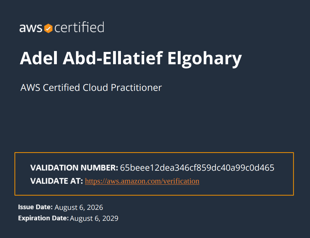 AWS Certified Cloud Practitioner Certificate