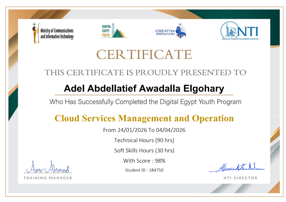 Cloud Services Management and Operation Certificate