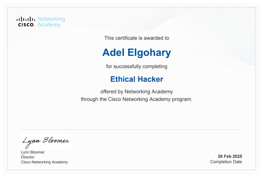 Ethical Hacker Certificate